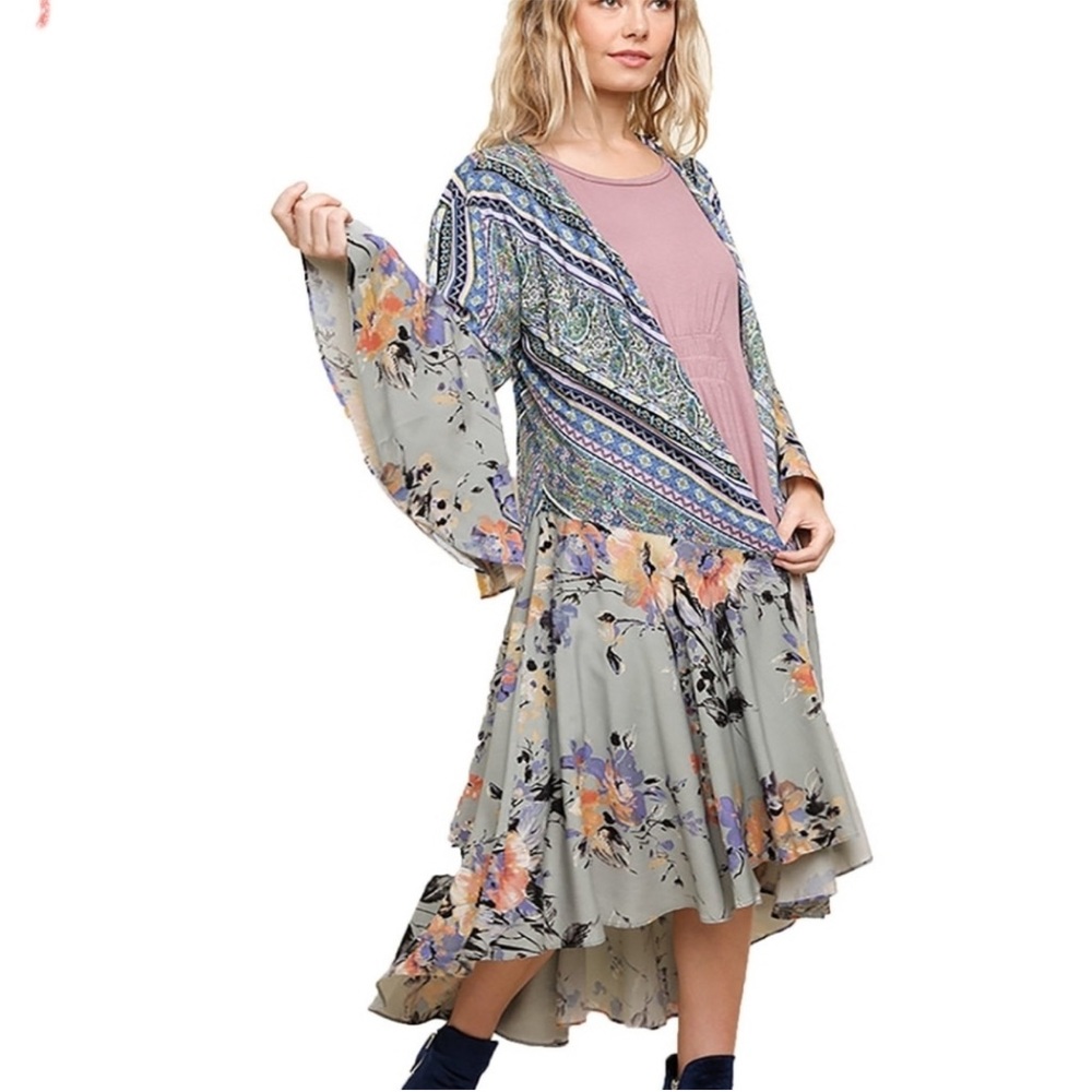 Umgee Multicolor High Low shawl
